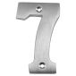 Satin Chrome Face Fix Numeral 7 75mm