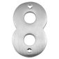 Satin Chrome Face Fix Numeral 8 75mm