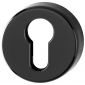 Coloured Nylon Euro Escutcheon In Pairs Ebony Black RAL9017