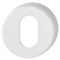 Coloured Nylon Oval Escutcheon In Pairs Diamond White RAL9016
