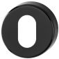 Coloured Nylon Oval Escutcheon In Pairs Ebony Black RAL9017