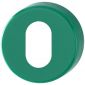 Coloured Nylon Oval Escutcheon In Pairs Viridian Green RAL6016