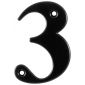 Hoppe Black Door Numeral 3 79mm