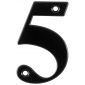 Hoppe Black Door Numeral 5 79mm