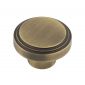 Hoxton Cropley Antique Brass Cabinet Knob 40mm HOX1040AB