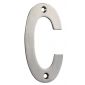 Satin Stainless Steel 75mm Letter C