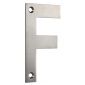 Satin Stainless Steel 75mm Letter F