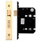 Bathroom Mortice Lock 76mm PVD