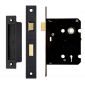 Contract 3 Lever Mortice Sashlock 76mm Black
