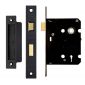 Contract 3 Lever Mortice Sashlock 76mm Black