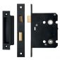 Bathroom Mortice Lock 76mm Black