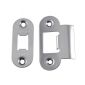 Radius Plates for Tubular Latch Polished Stainless Steel