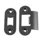 Radius Plates for Tubular Latch Black