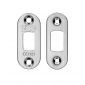 Radius Plates for Tubular Deadbolt Satin Stainless Steel