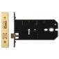 Horizontal 3 Lever Mortice Lock 127mm Brass