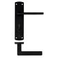 Leon Black Bathroom Door Handles In Pairs