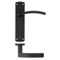 Toledo Black Latch Door Handles In Pairs