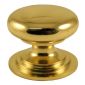 Polished Brass Victorian Cabinet Knob 25mm