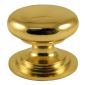 Polished Brass Victorian Cabinet Knob 38mm