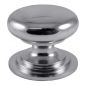 Polished Chrome Victorian Cabinet Knob 25mm