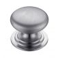 Satin Chrome Victorian Cabinet Knob 25mm