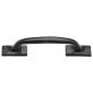 Black Iron Rustic Cranked Cabinet Handle 159mm