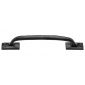 Black Iron Rustic Cranked Cabinet Handle 210mm