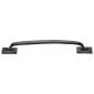 Black Iron Rustic Cranked Cabinet Handle 260mm