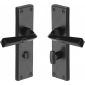 Black Iron Rustic Bridgnorth Bathroom Door Handles