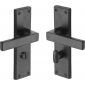 Black Iron Rustic Cheswell Bathroom Door Handles