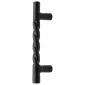 Black Iron Rustic Rope Pull Handle 200mm