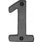 Black Iron Rustic Door Number 1 76mm