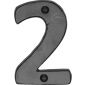 Black Iron Rustic Door Number 2 76mm