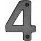 Black Iron Rustic Door Number 4 76mm