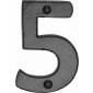 Black Iron Rustic Door Number 5 76mm