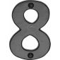 Black Iron Rustic Door Number 8 76mm