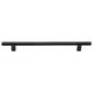 Black Iron Rustic Round Bar Cabinet Handle 192mm