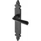 Black Iron Rustic Ironbridge Lever Latch Door Handles