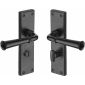 Black Iron Rustic Ashfield Bathroom Door Handles