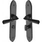 Black Iron Rustic Grafton Bathroom Door Handles