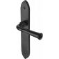 Black Iron Rustic Hadley Lever Latch Door Handles