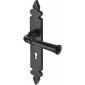 Black Iron Rustic Ludlow Lever Lock Door Handles