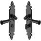 Black Iron Rustic Ludlow Bathroom Door Handles