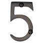 Matt Bronze Numeral 5 51mm