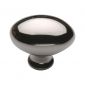 Polished Nickel Oval Cupboard Knob 38mm