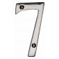 Polished Nickel 76mm Numeral 7