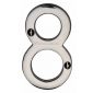 Polished Nickel 76mm Numeral 8