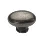 Rustic Pewter Oval Cabinet Knob 32mm