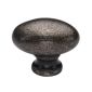 Rustic Pewter Oval Cabinet Knob 38mm