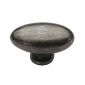 Rustic Pewter Oval Cabinet Knob 50mm